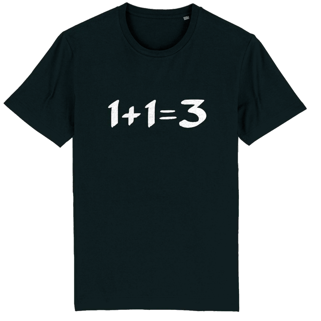 1+1=3, Organic Cotton Unisex T-Shirt- dark colours