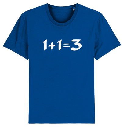 1+1=3, Organic Cotton Unisex T-Shirt- dark colours