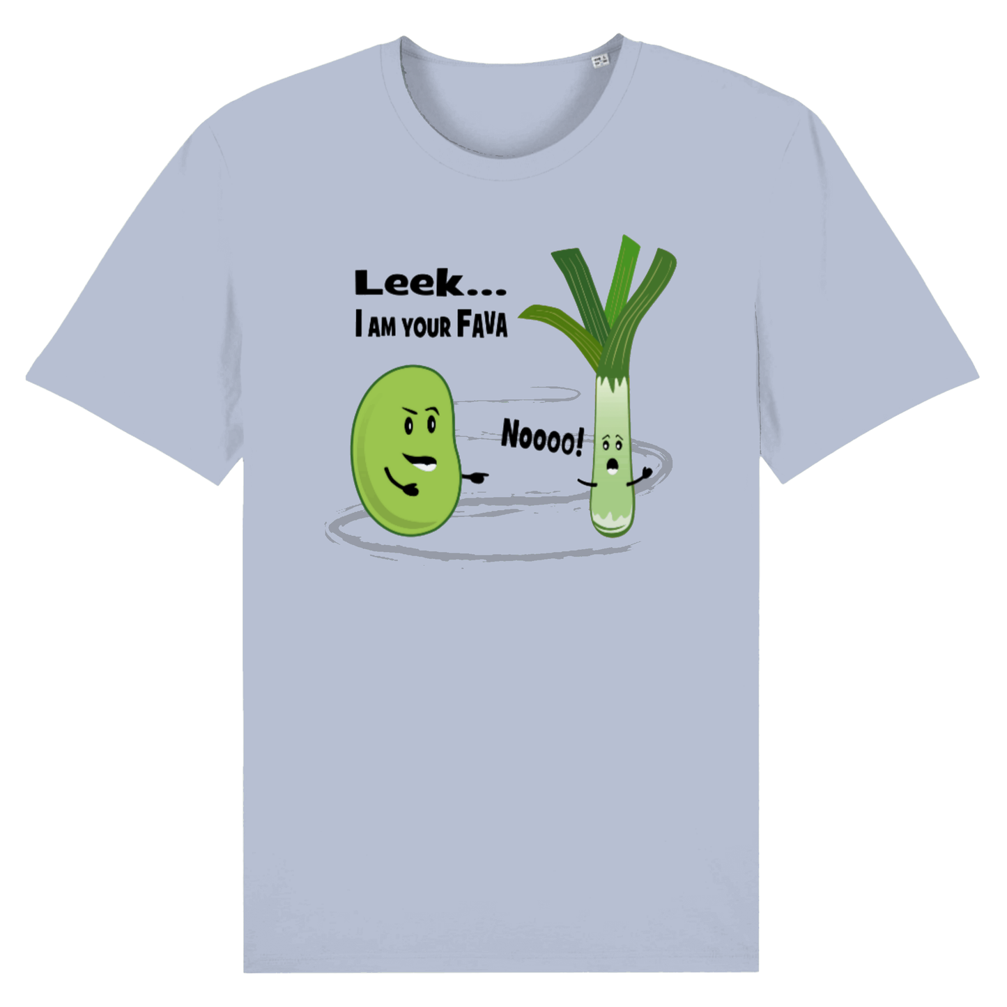 Leek, I Am Your Fava, Organic Cotton Unisex T-Shirt- Light Colours