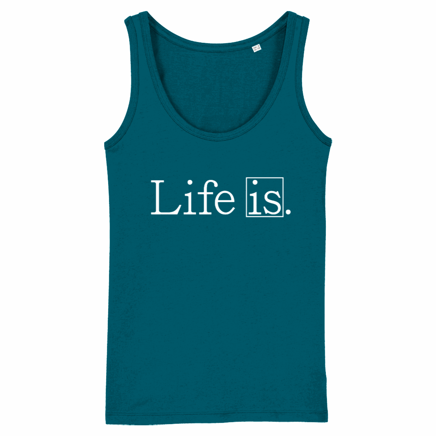 Life Is, Organic Cotton Vest/Tank Top- dark colours