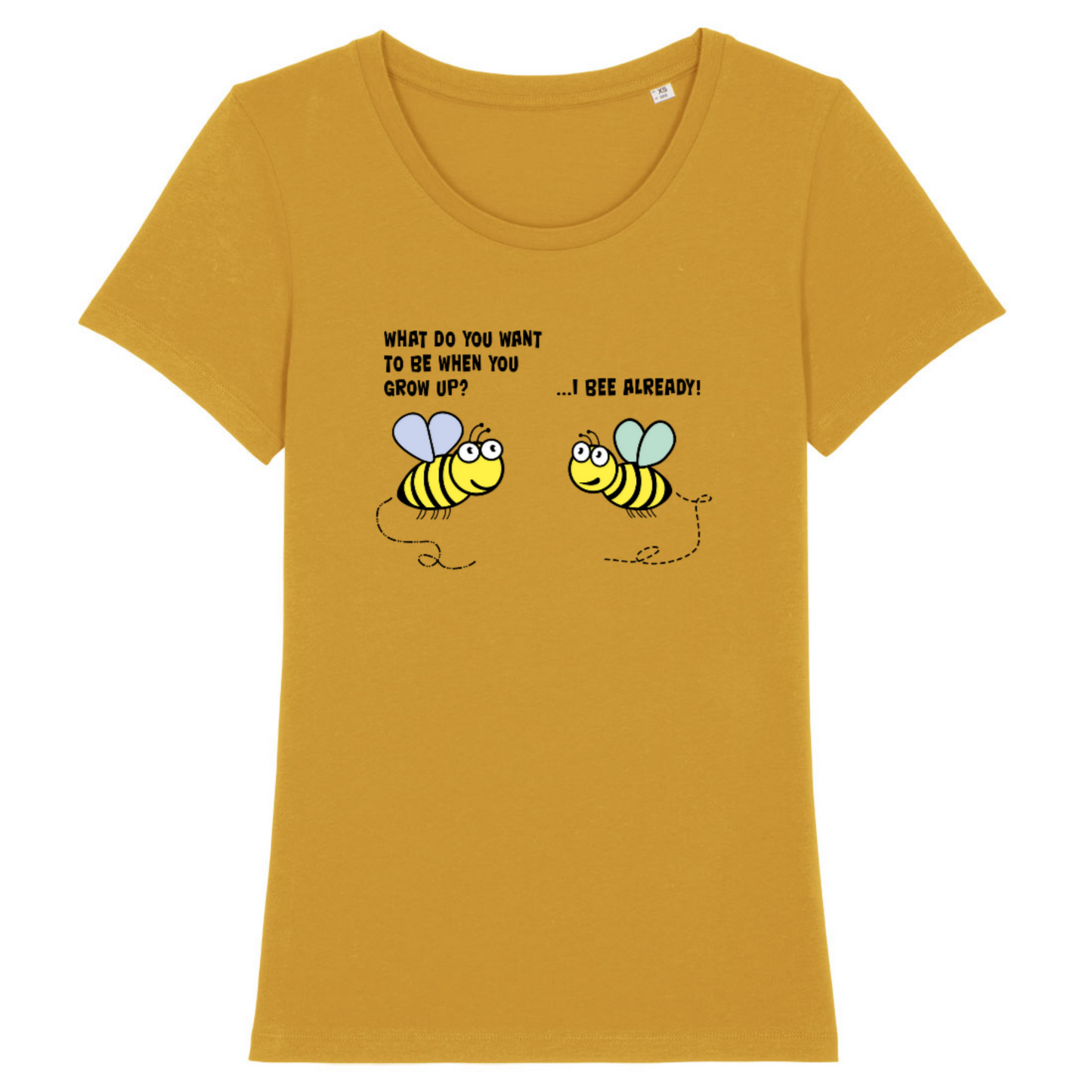 Bee Already, Organic Cotton Fitted T-Shirt- light colours