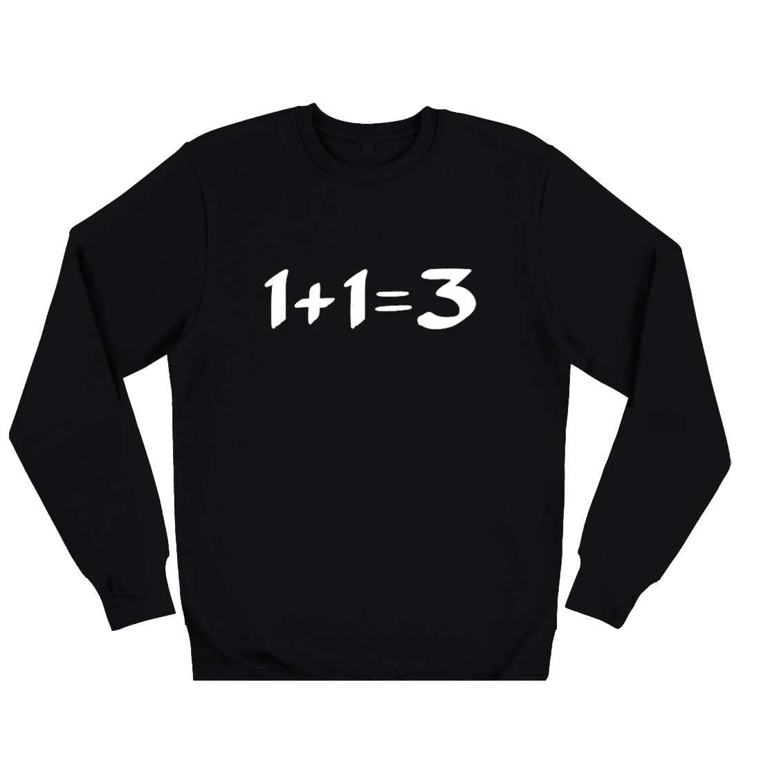 1+1=3, Organic Cotton Unisex Sweatshirt- dark colours