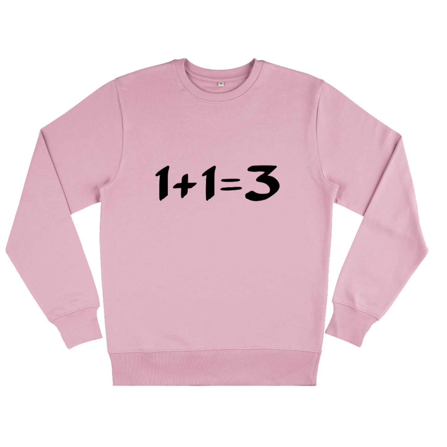 1+1=3, Organic Unisex Sweatshirt- light colours