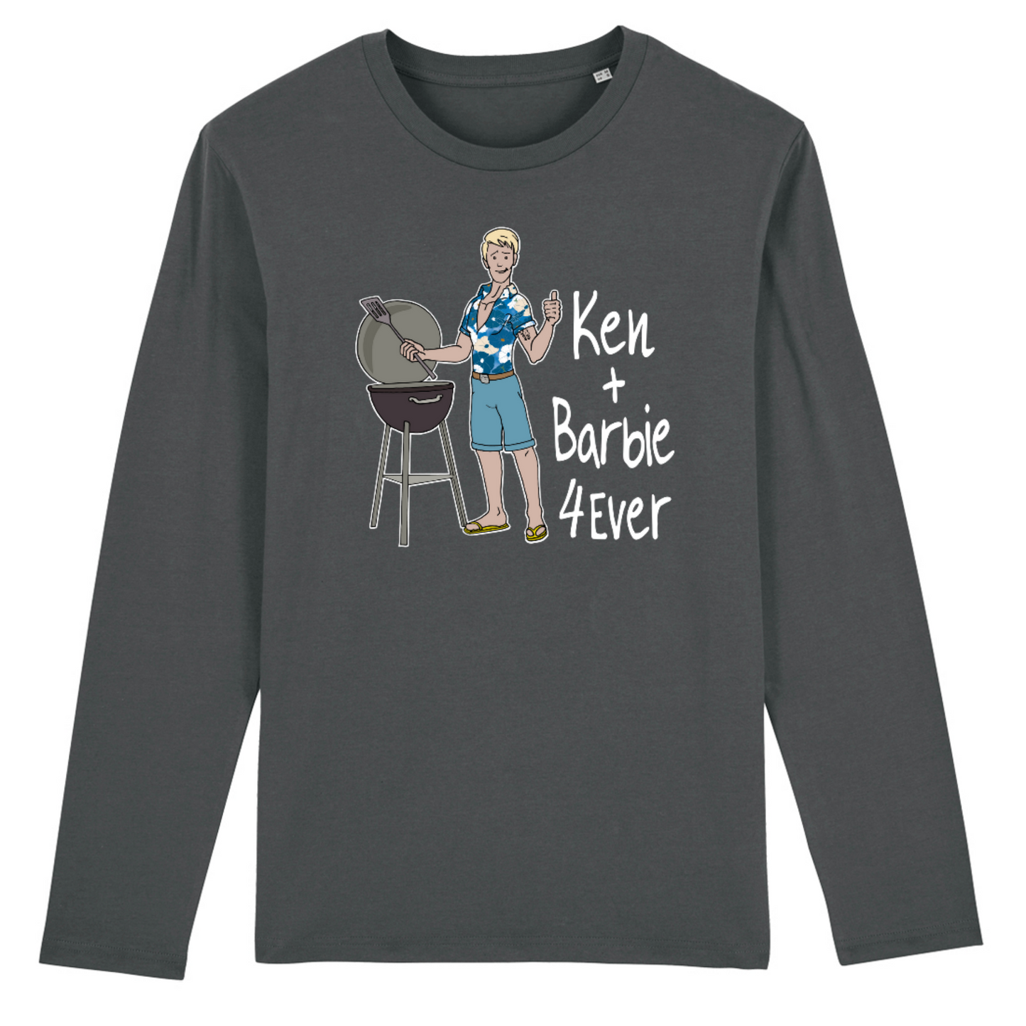 Ken+Barbie 4Ever, Organic Cotton Long Sleeve Unisex T-Shirt- dark colours