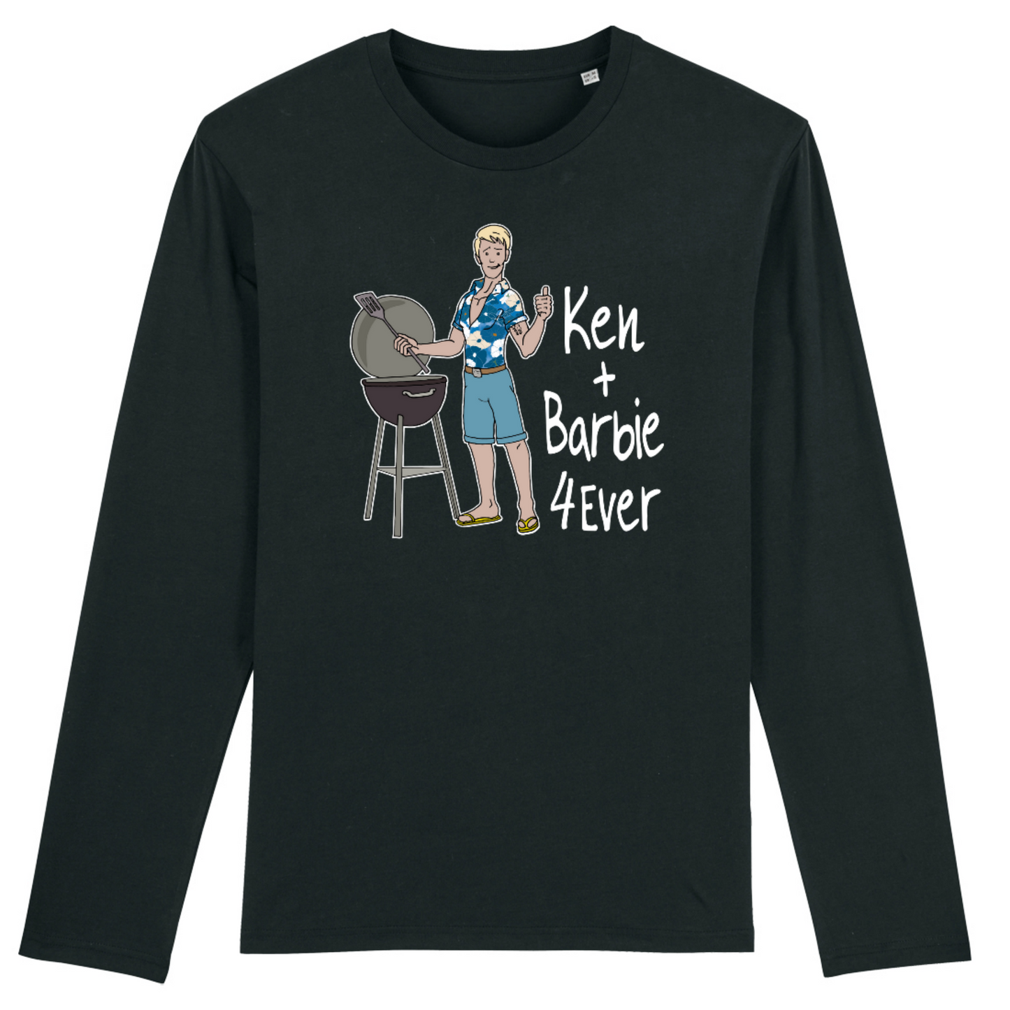 Ken+Barbie 4Ever, Organic Cotton Long Sleeve Unisex T-Shirt- dark colours