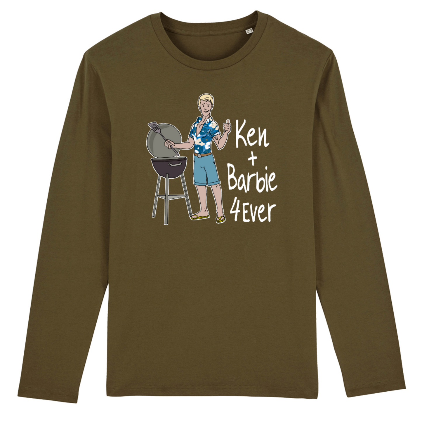 Ken+Barbie 4Ever, Organic Cotton Long Sleeve Unisex T-Shirt- dark colours