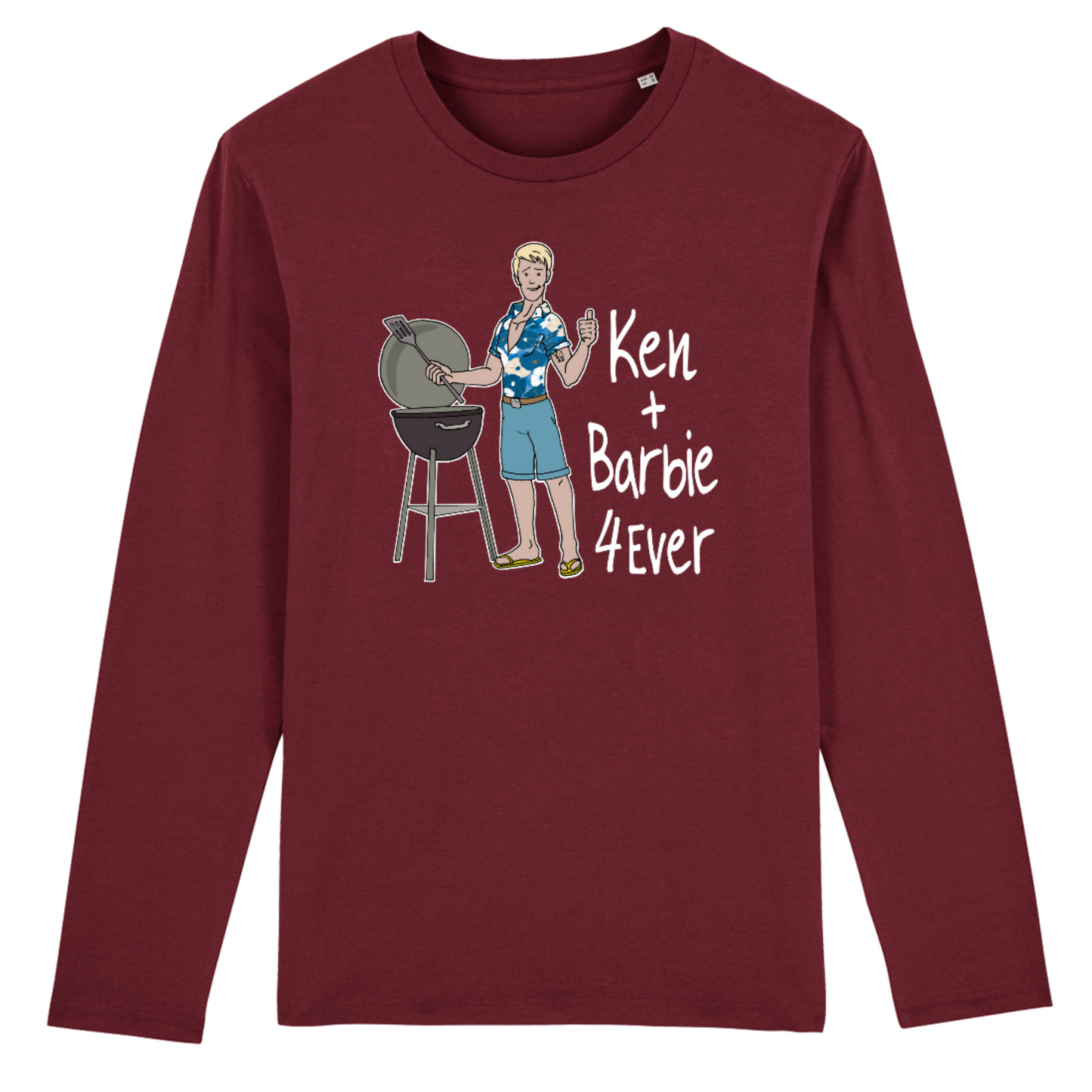 Ken+Barbie 4Ever, Organic Cotton Long Sleeve Unisex T-Shirt- dark colours