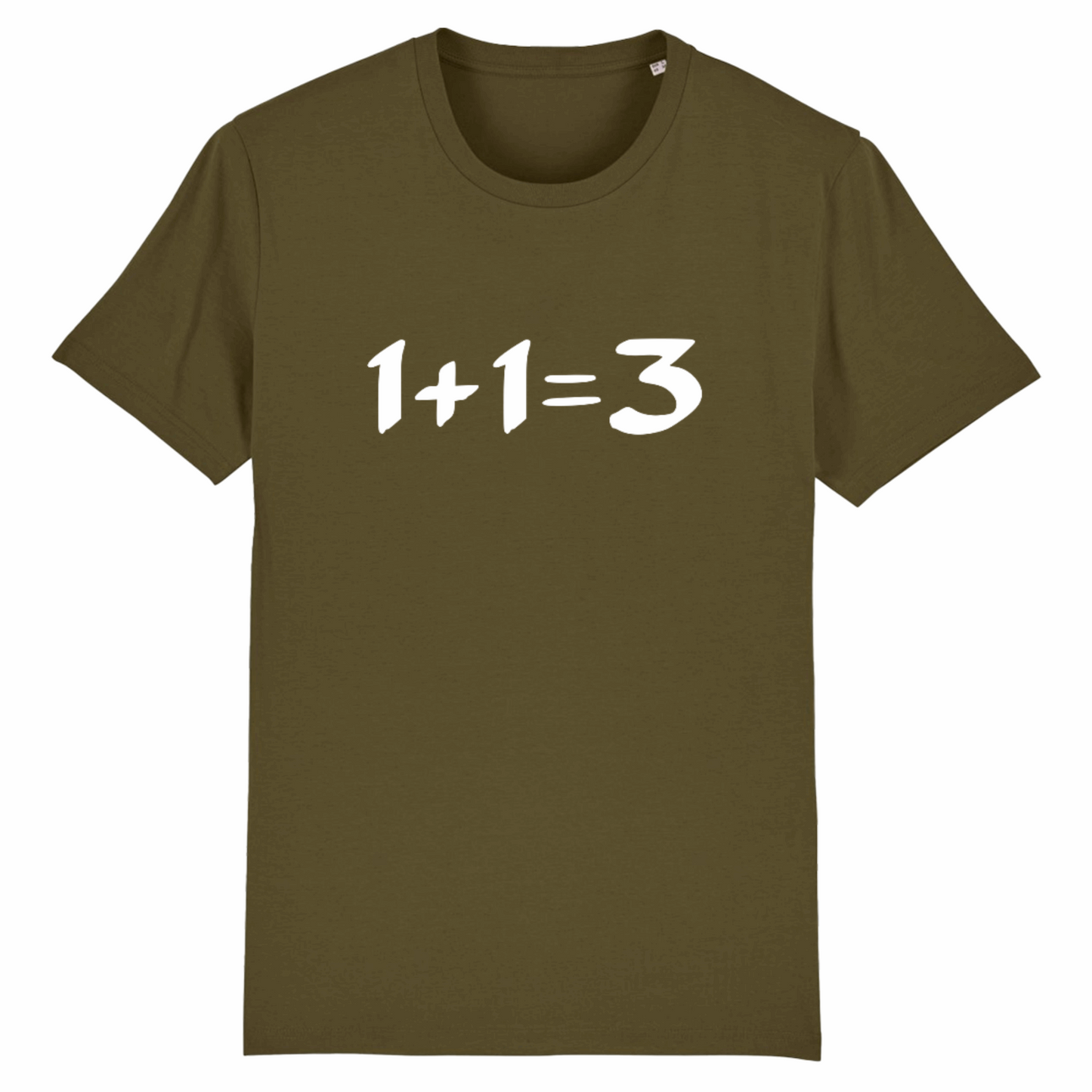 1+1=3, Organic Cotton Unisex T-Shirt- dark colours