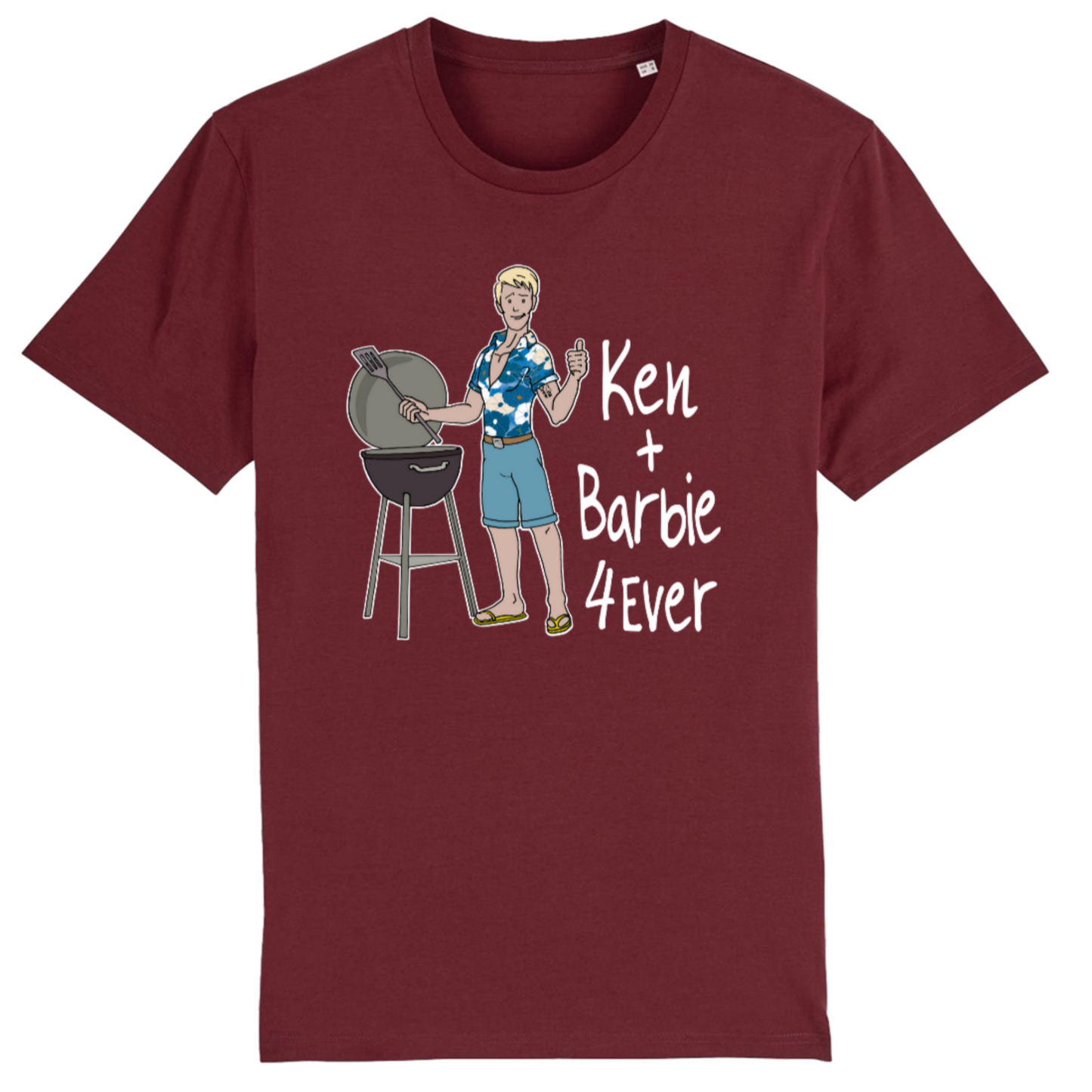 Ken+Barbie 4Ever, Organic Cotton Short Sleeve Unisex T-Shirt-dark colours