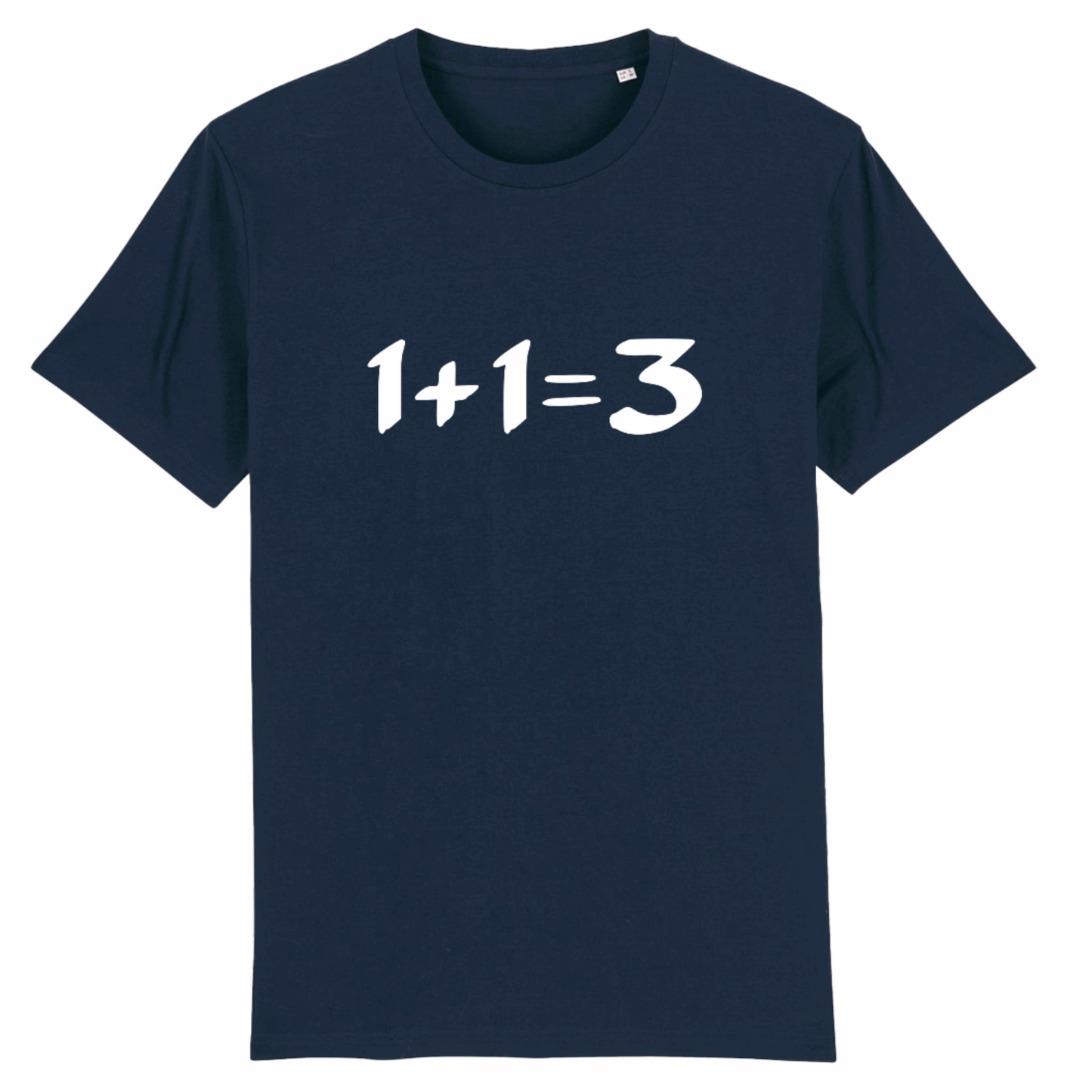 1+1=3, Organic Cotton Unisex T-Shirt- dark colours