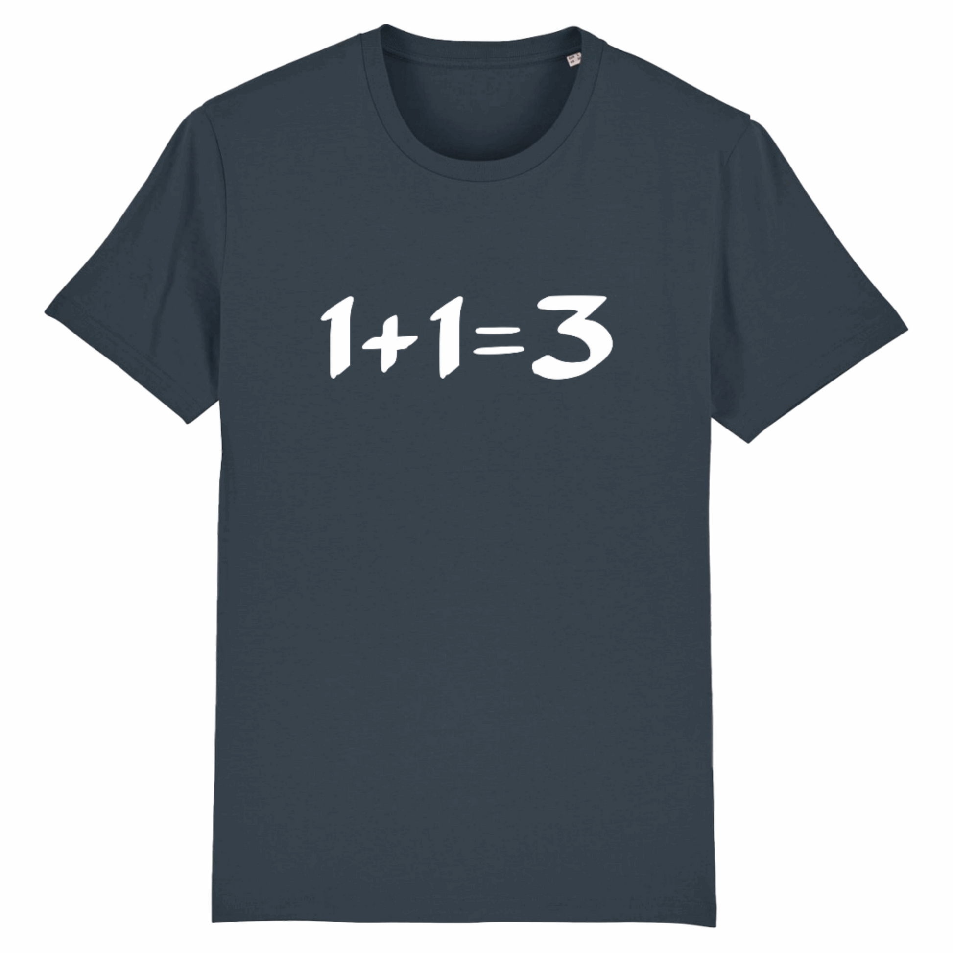 1+1=3, Organic Cotton Unisex T-Shirt- dark colours