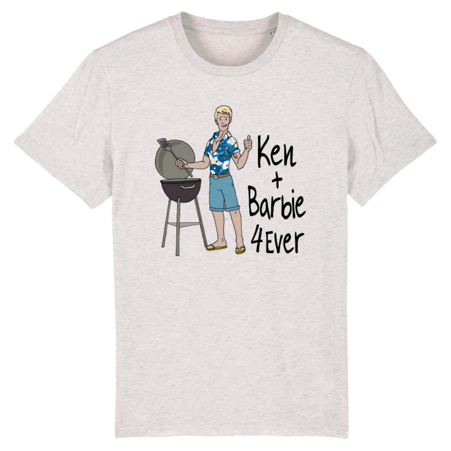 Ken+Barbie 4Ever, Organic Cotton Unisex T-Shirt- heathers light