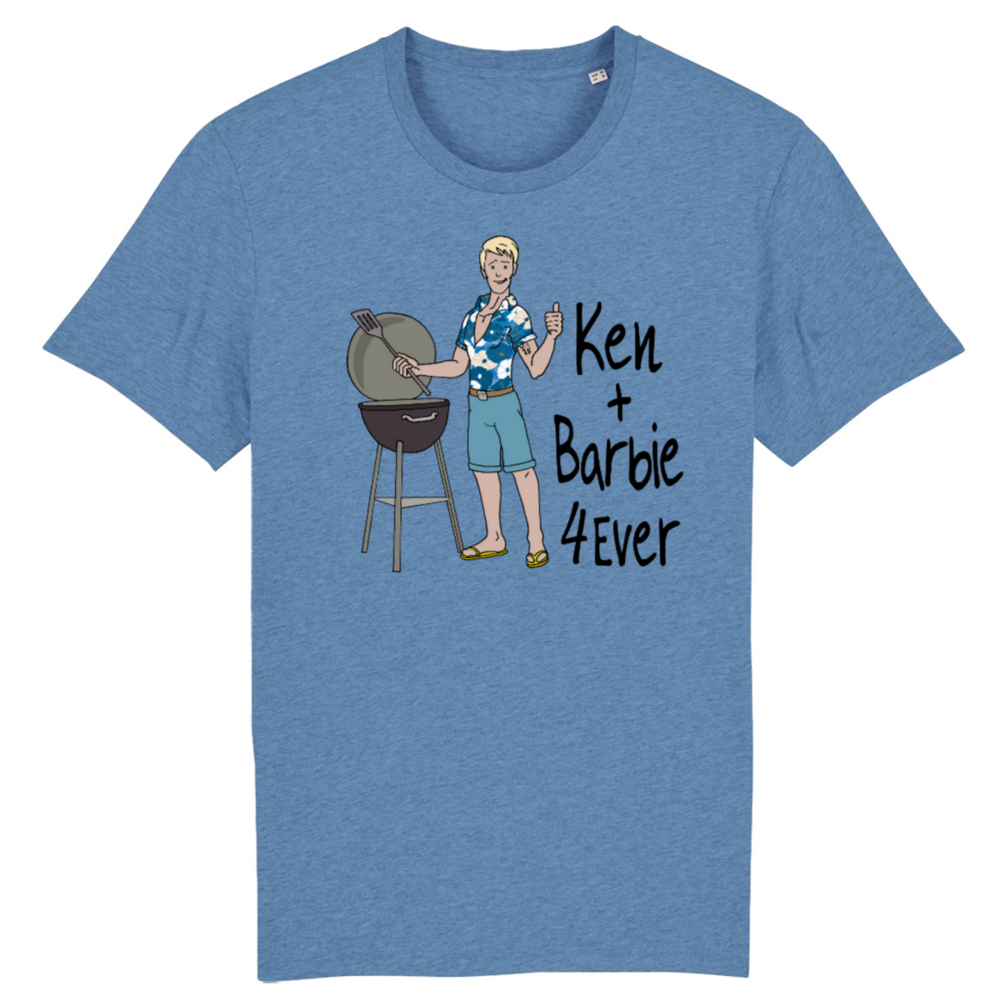 Ken+Barbie 4Ever, Organic Cotton Unisex T-Shirt- heathers light