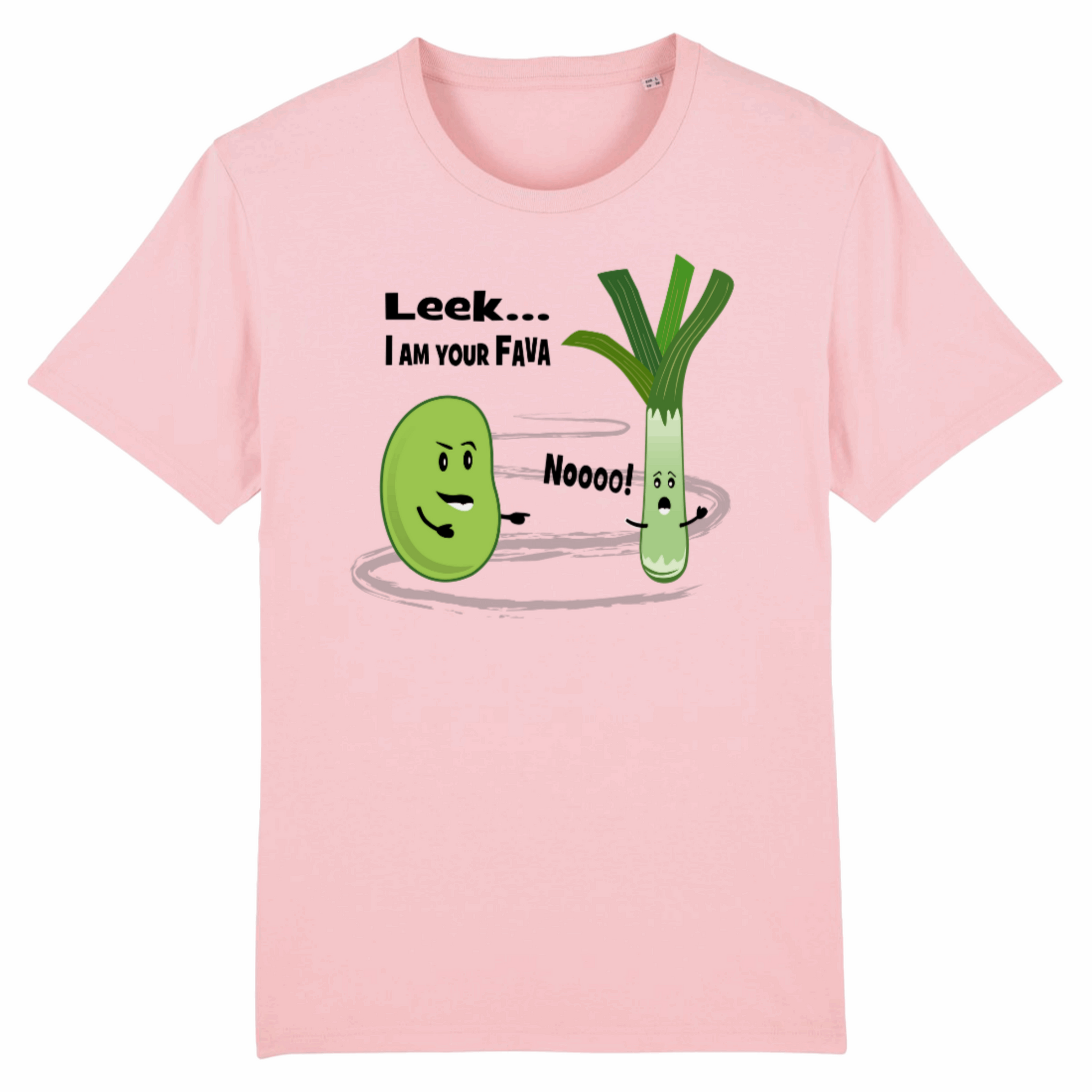 Leek, I Am Your Fava, Organic Cotton Unisex T-Shirt- Light Colours