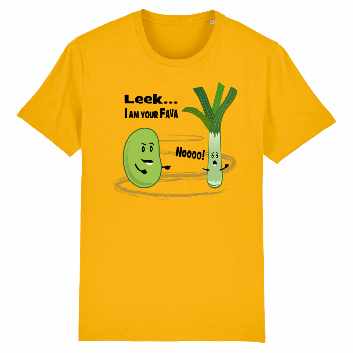 Leek, I Am Your Fava, Organic Cotton Unisex T-Shirt- Light Colours