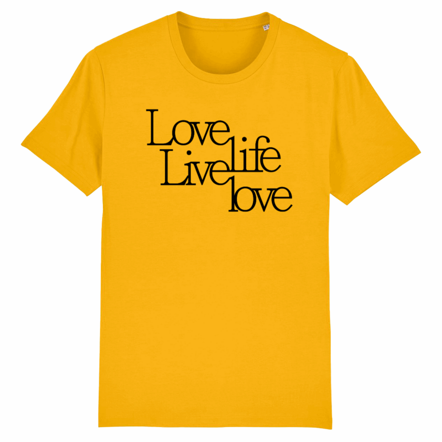 Love Life Live Love, Organic Cotton Unisex T-Shirt- Light Colours