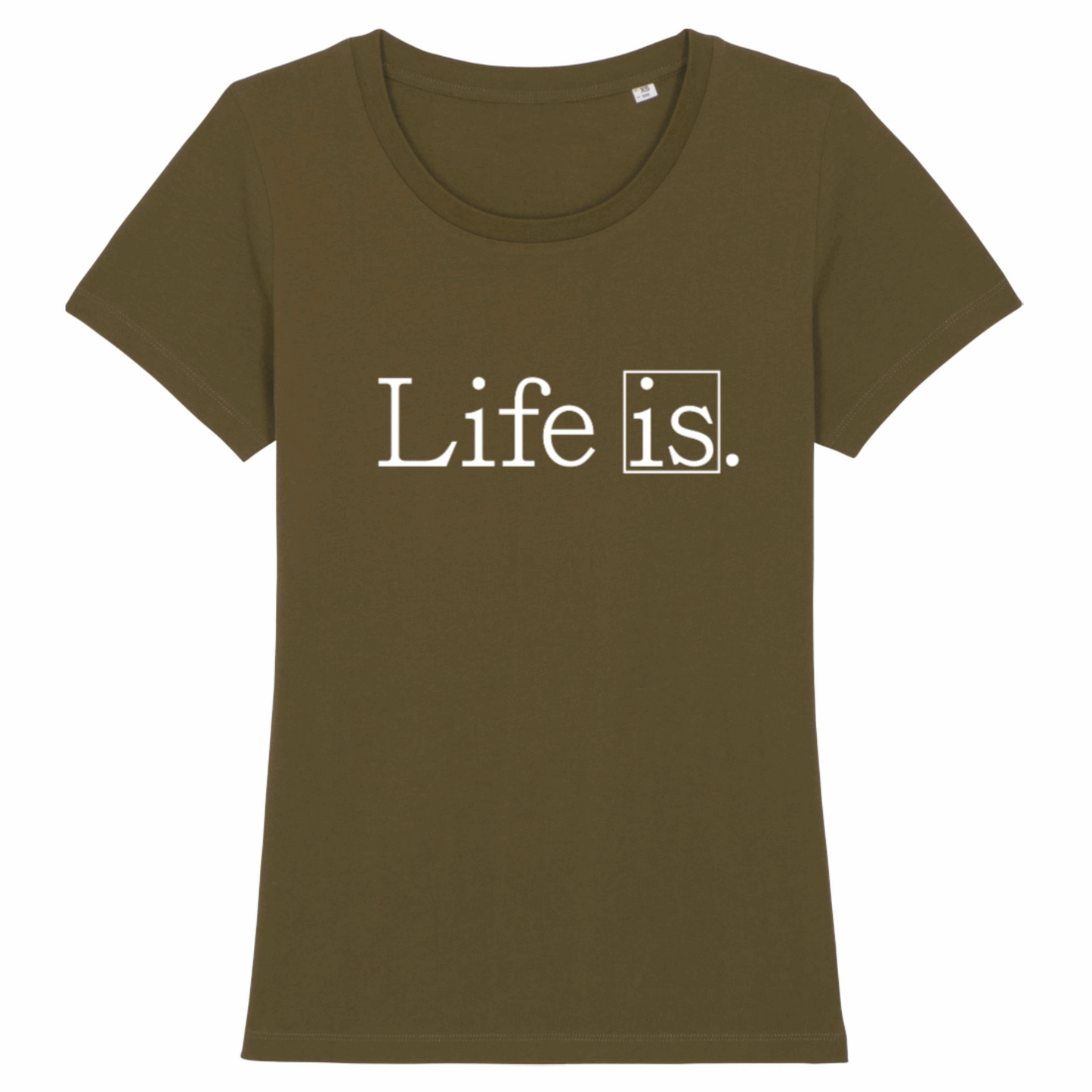 Life Is, Organic Cotton Fitted Unisex T-Shirt- light colours