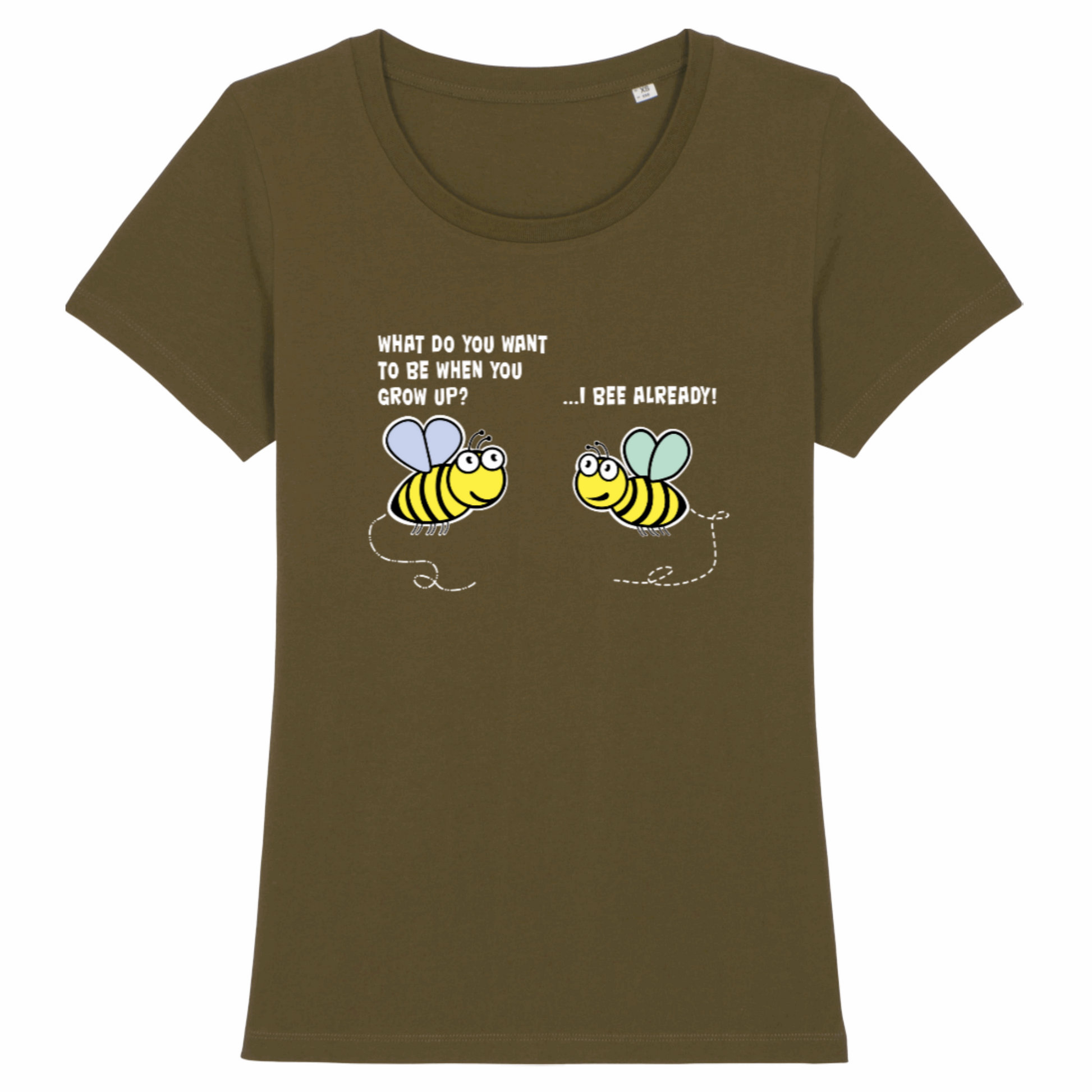 Bee Already, Organic Cotton Fitted Unisex T-Shirt- dark colours