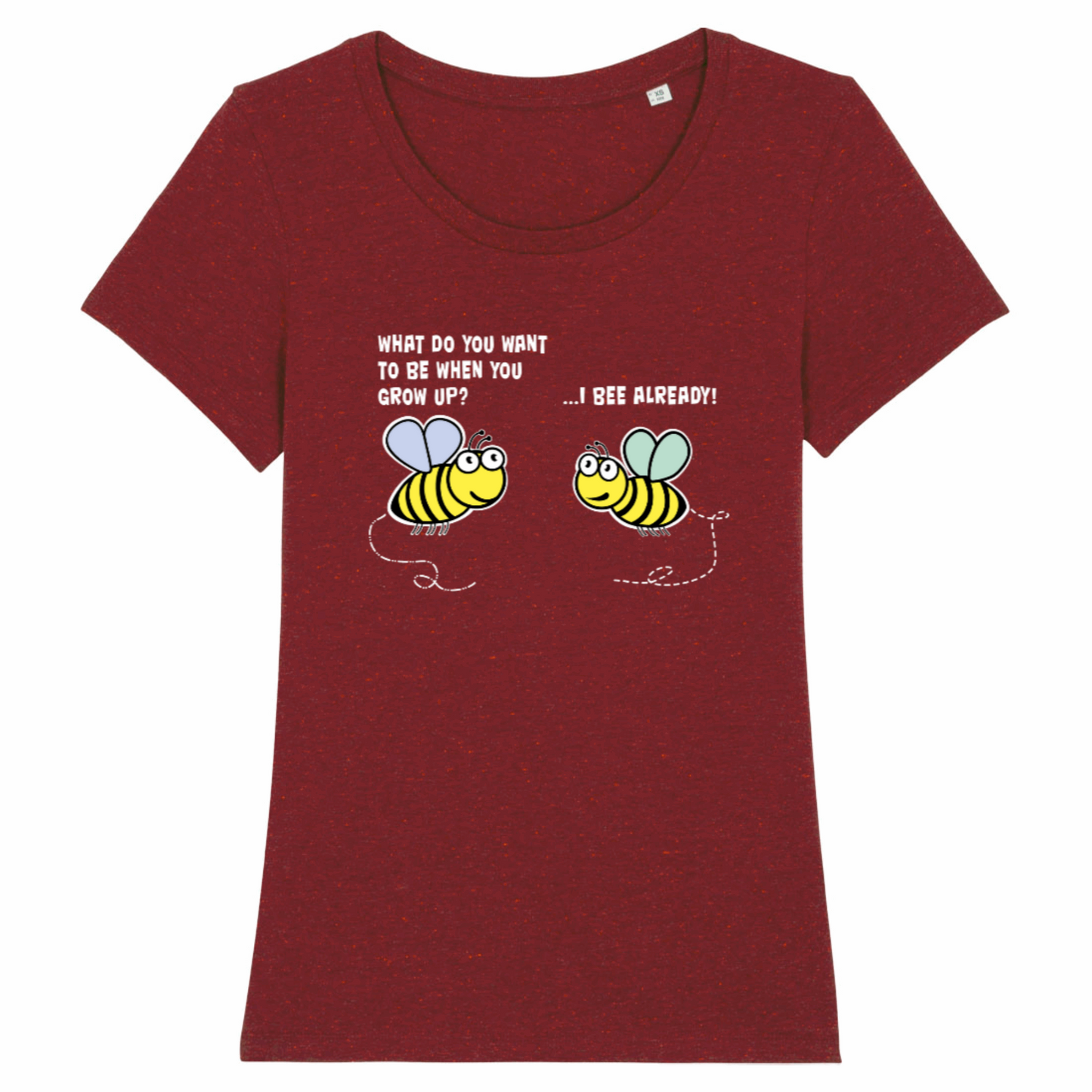 Bee Already, Organic Cotton Fitted Unisex T-Shirt- dark colours