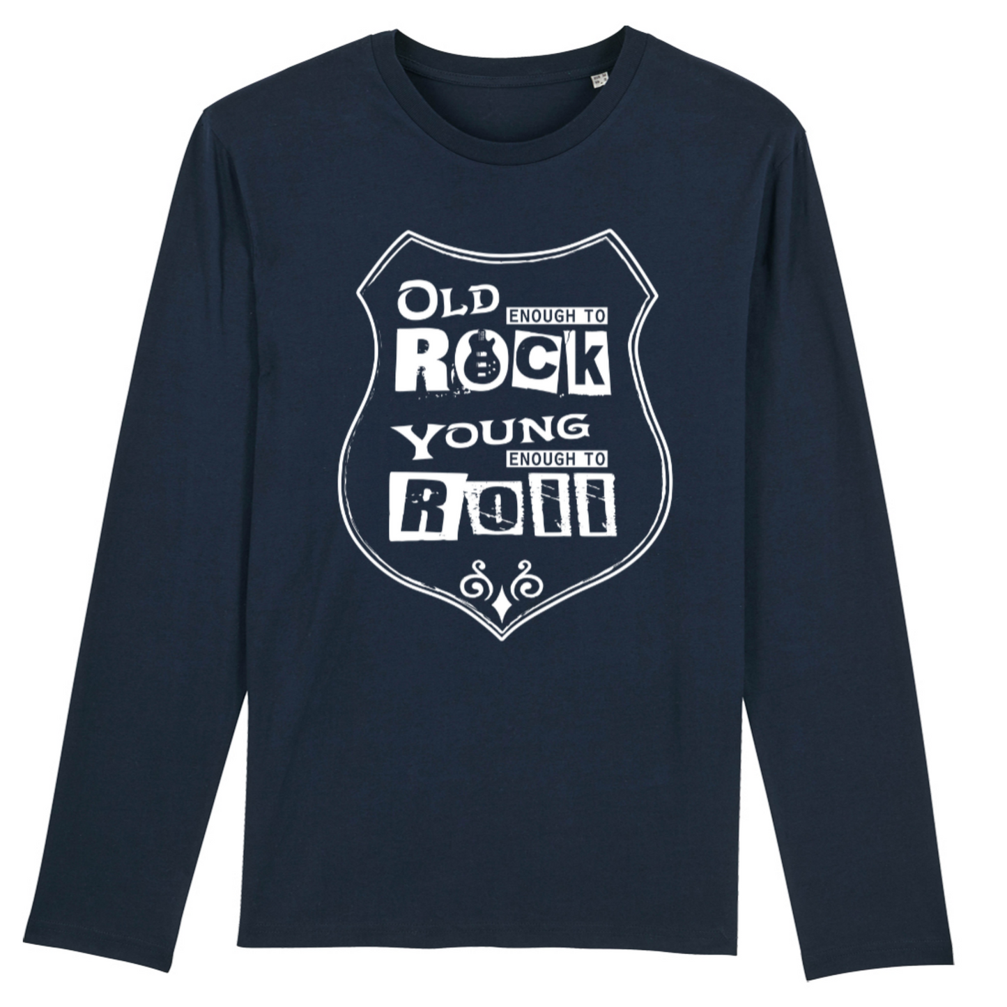 Old Enough to Rock, Organic Unisex Long Sleeve T-Shirt