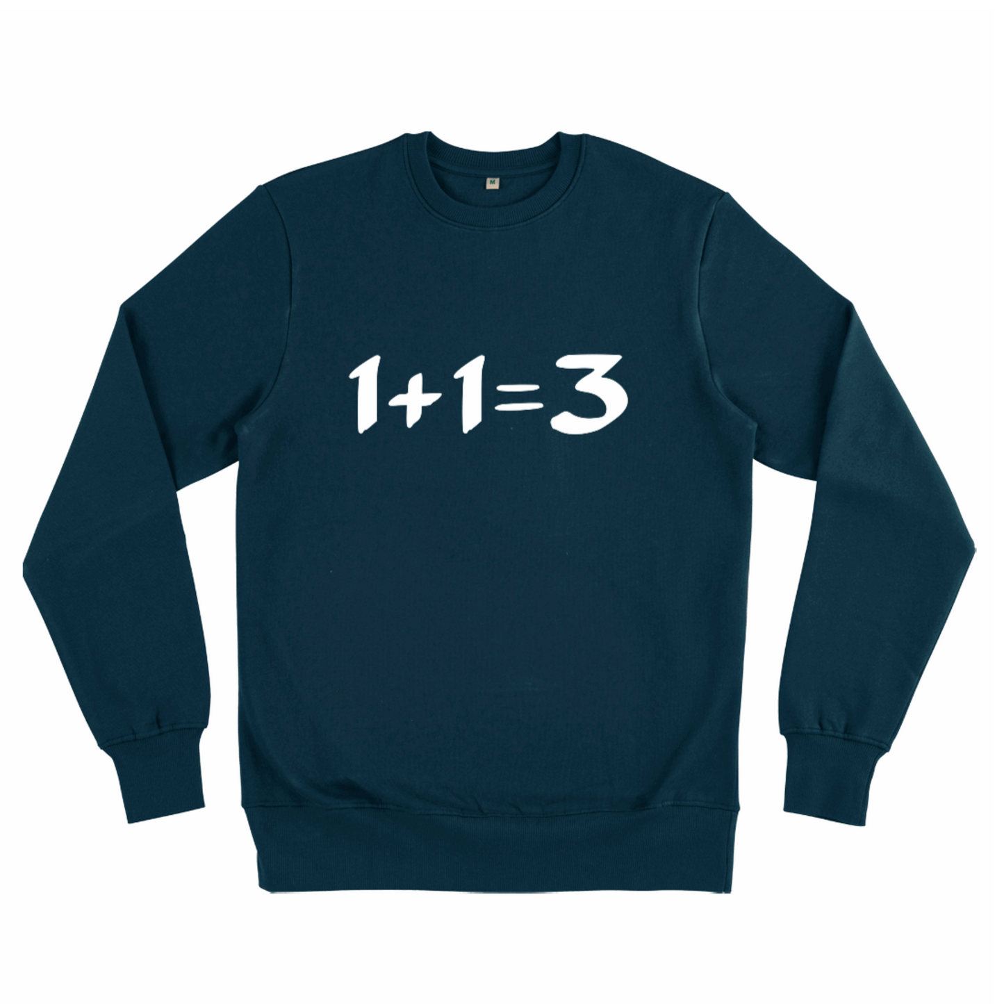 1+1=3, Organic Cotton Unisex Sweatshirt- dark colours