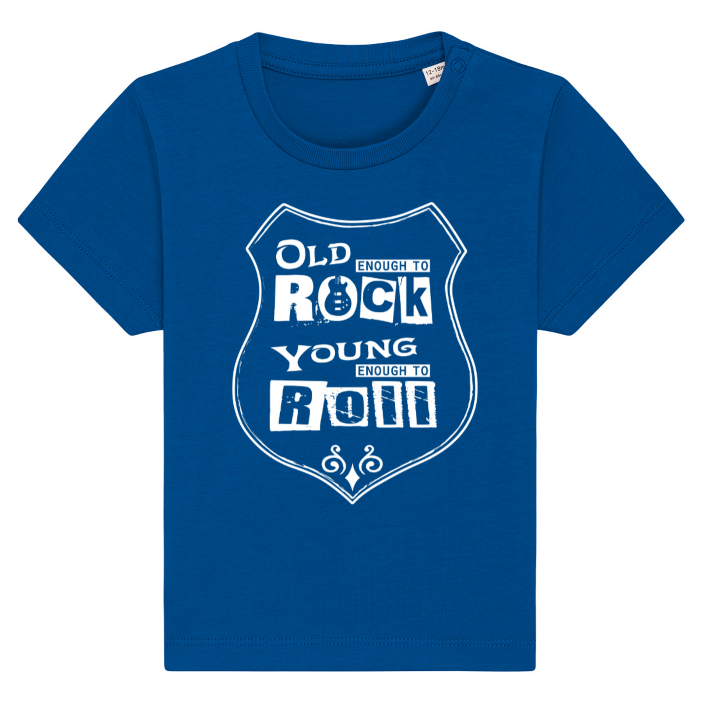 Old Enough to Rock, Young Enough to Roll, Baby T-Shirt - dark colours