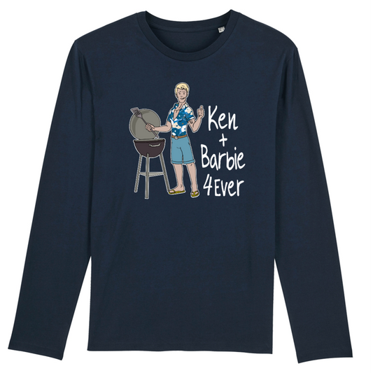 Ken+Barbie 4Ever, Organic Cotton Long Sleeve Unisex T-Shirt- dark colours