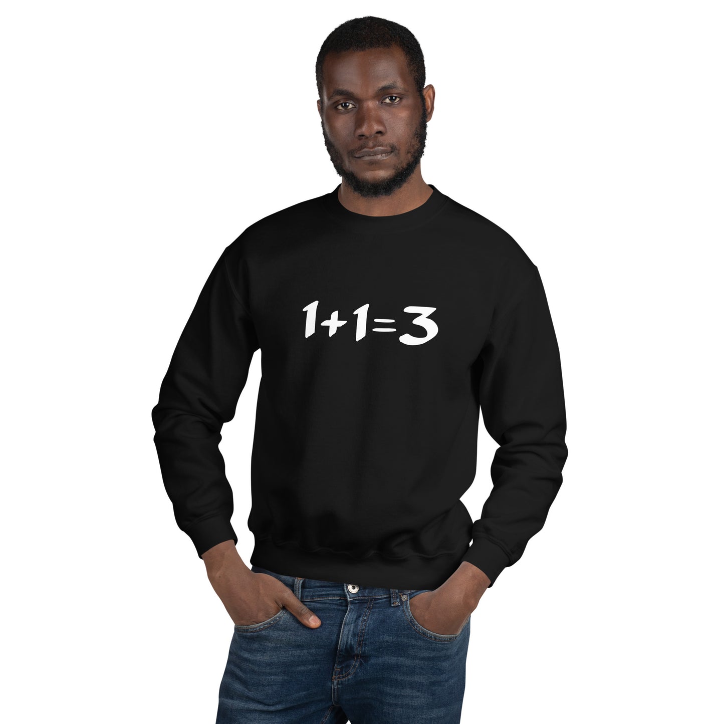 1+1=3, Organic Cotton Unisex Sweatshirt- dark colours